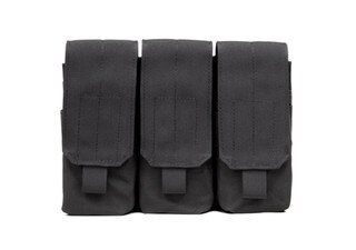 Triple AR MOLLE magazine pouch constructed from black 500D nylon.